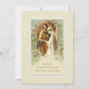 Gebed van St. Padre Pio na Heilige Communie Kaart