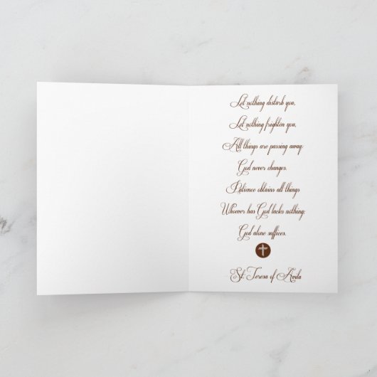 GEBED VAN ST TERESA VAN AVILA KAART (Binnen)