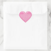 GEBED VAN VERLOSSING Roze Lint Hart Sticker (Tas)