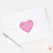 GEBED VAN VERLOSSING Roze Lint Hart Sticker (Envelop)