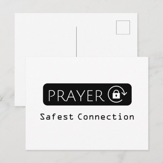 Gebed Veiligste verbinding WiFi Christelijk Geloof Briefkaart (Voorkant / Achterkant)