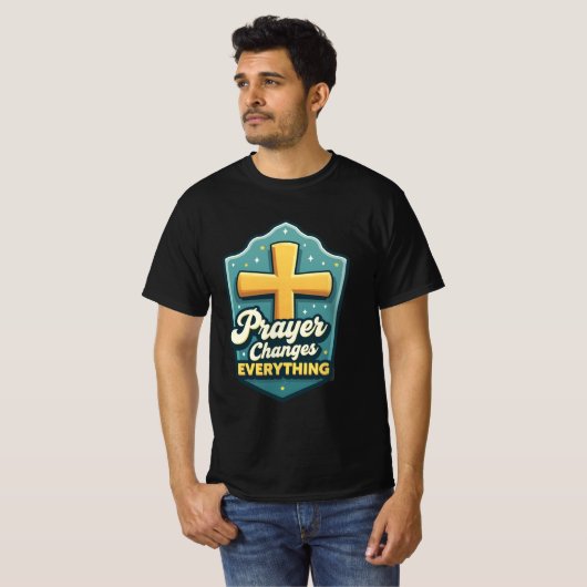 Gebed verandert alles (T-shirt) T-shirt (Voorkant volledig)
