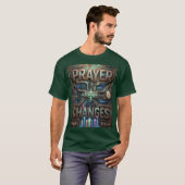 Gebed Verandert Dingen – Futuristisch Steampunk T- T-shirt (Voorkant volledig)