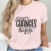 Gebed Verandert Dingen Met Hart Ontwerp T-shirt