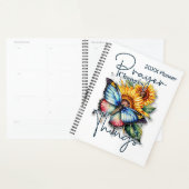 Gebed verandert dingen, vlinder en zonnebloem planner (Display)
