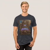 Gebed verandert – Futuristische Steampunk Machine Tri-Blend Shirt (Voorkant volledig)