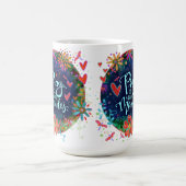 Gebed veroorzaakt wonderen Blauw  Bloemen Irelyn Koffiemok (Center)