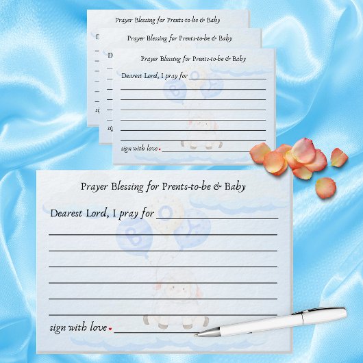 Gebed voor aanstaande ouders Baby Little Lamb Soar Informatiekaartje