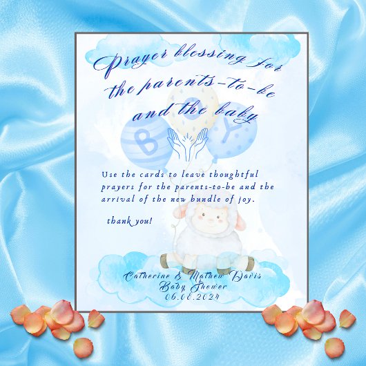 Gebed voor aanstaande ouders Baby Little Lamb Soar Informatiekaartje