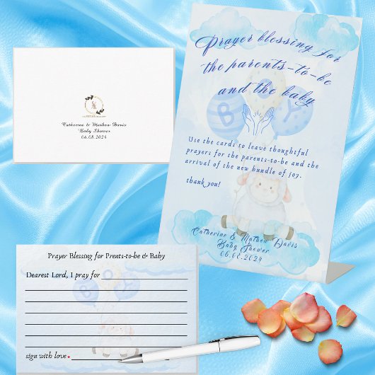 Gebed voor aanstaande ouders Baby Little Lamb Soar Informatiekaartje