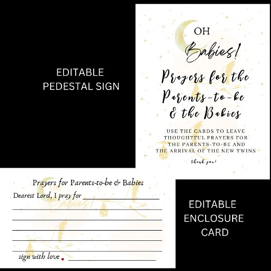 Gebed voor aanstaande ouders & baby's Pedestal Sig Reclamebord Met Voetstuk