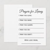 Gebed voor Baby Briefkaart (Voorkant / Achterkant)