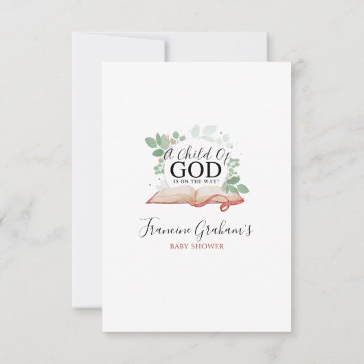 Gebed voor Baby Kaart (Achterkant)