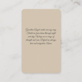 Gebed voor bescherming engelengebed Kaart Visitekaartje (Achterkant)