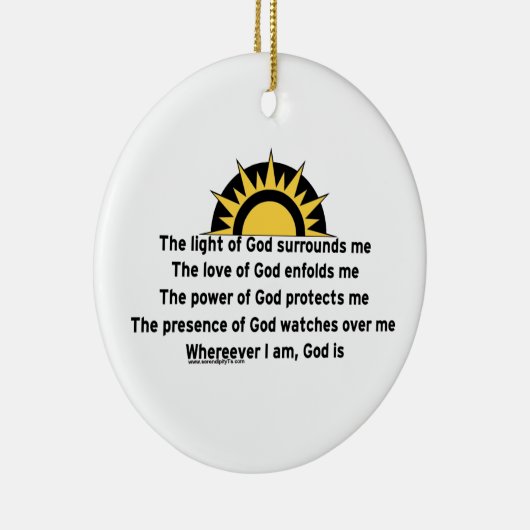 Gebed voor bescherming keramisch ornament (Rechts)