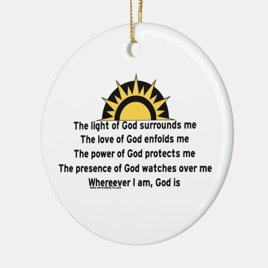 Gebed voor bescherming keramisch ornament (Links)