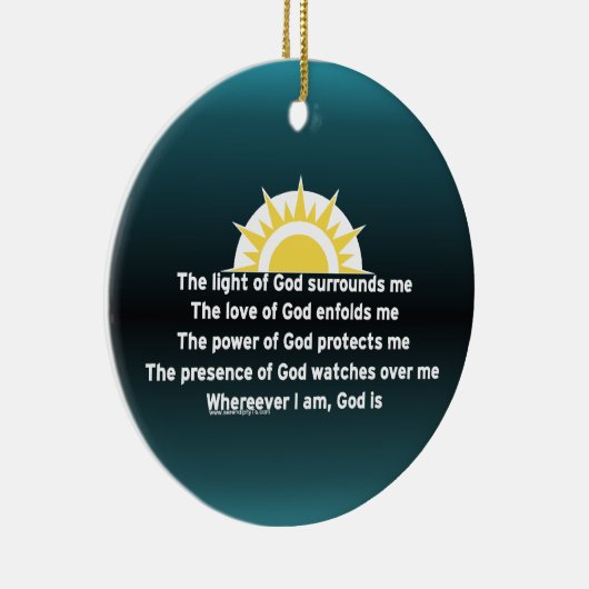 Gebed voor bescherming keramisch ornament (Rechts)