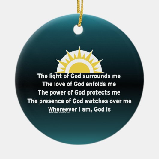 Gebed voor bescherming keramisch ornament (Voorkant)