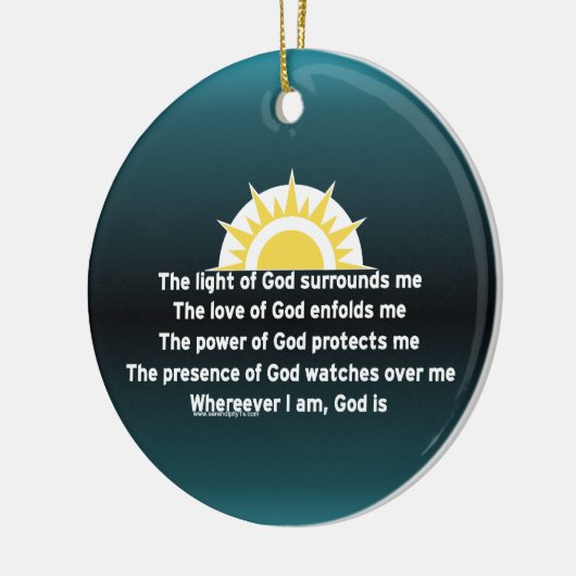 Gebed voor bescherming keramisch ornament (Links)