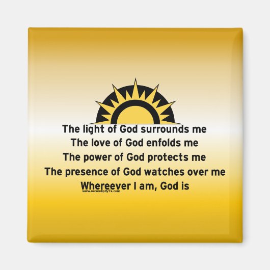 Gebed voor bescherming magneet (Voorkant)