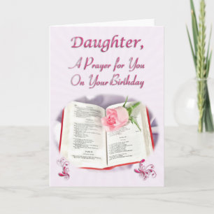 Gebed voor een dochter op haar verjaardag kaart