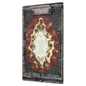 Gebed voor genezing en kruis van bescherming klembord (Links)