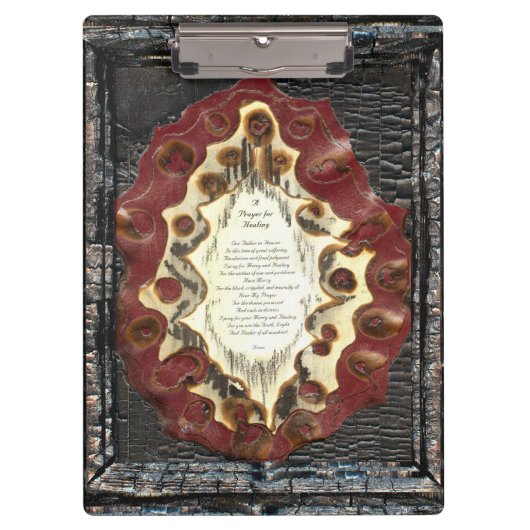 Gebed voor genezing en kruis van bescherming klembord (Voorkant)