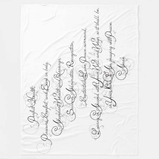 Gebed voor gezondheid en veroudering fleece deken (Voorkant)