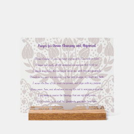 Gebed voor goddelijke reiniging en uitlijning acryl bord