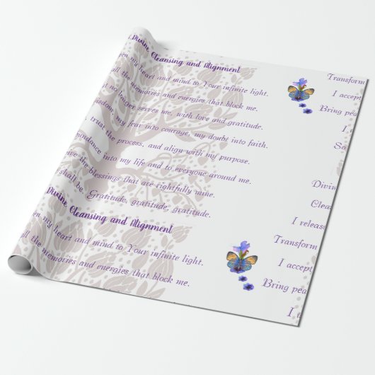 Gebed voor goddelijke reiniging en uitlijning cadeaupapier (Uitgerold)