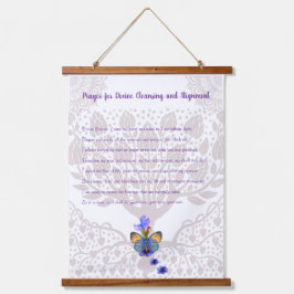 Gebed voor goddelijke reiniging en uitlijning hangend wandkleed