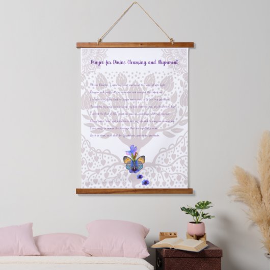 Gebed voor goddelijke reiniging en uitlijning hangend wandkleed (Slaapkamer)