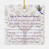 Gebed voor goddelijke reiniging en uitlijning keramisch ornament (Achterkant)