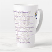 Gebed voor goddelijke reiniging en uitlijning latte mok (Rechterhoek)