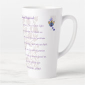 Gebed voor goddelijke reiniging en uitlijning latte mok (Rechts)