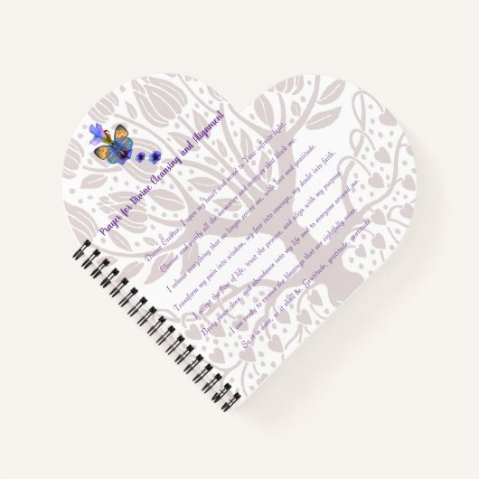 Gebed voor goddelijke reiniging en uitlijning notitieboek (Voorkant)