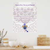 Gebed voor goddelijke reiniging en uitlijning poster (Keuken)