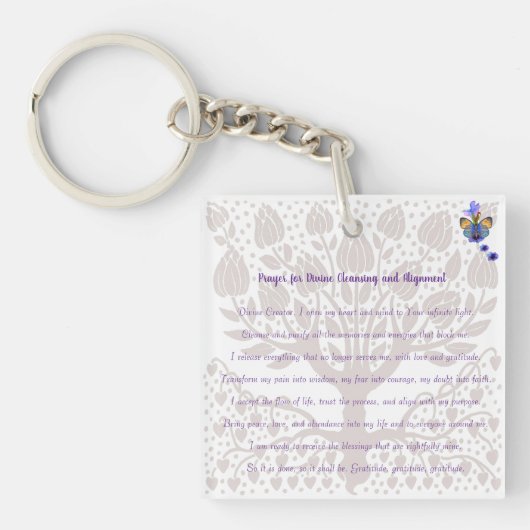 Gebed voor goddelijke reiniging en uitlijning sleutelhanger (voorkant)