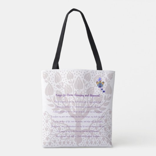Gebed voor goddelijke reiniging en uitlijning tote bag (Achterkant)