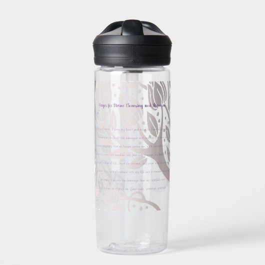 Gebed voor goddelijke reiniging en uitlijning waterfles (Voorkant)