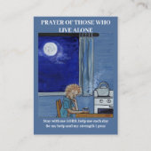 Gebed voor hen die alleen wonen visitekaartje (Voorkant)