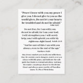 Gebed voor hen die alleen wonen visitekaartje (Achterkant)