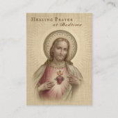 Gebed voor het helen van de slaaptijd heilige hart visitekaartje (Voorkant)