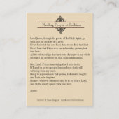 Gebed voor het helen van de slaaptijd heilige hart visitekaartje (Achterkant)