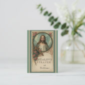 Gebed voor het helen van de slaaptijd heilige hart visitekaartje (Staand voorkant)