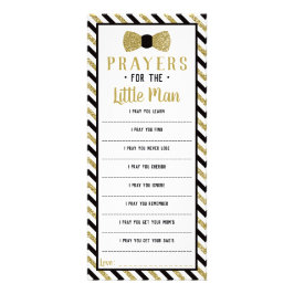 Gebed voor het kleine Man, zwart, faux gold Reclamekaart