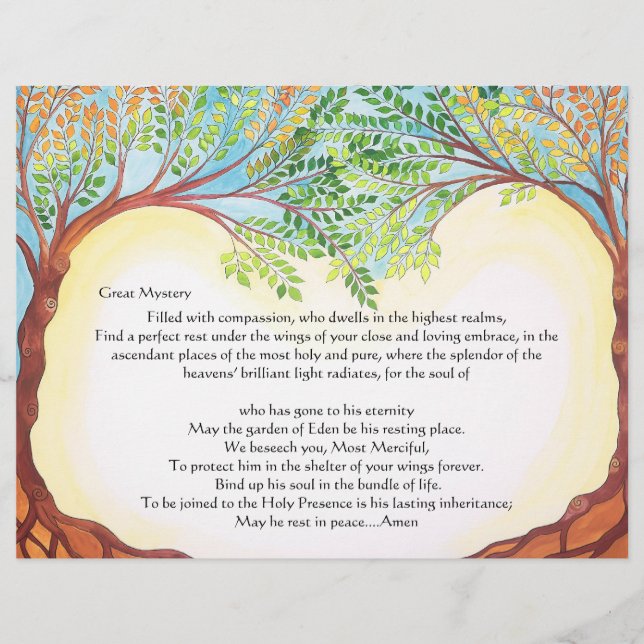 gebed voor het man El Malei Rachamim (Voorkant)