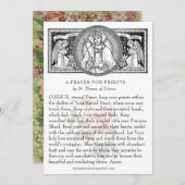 gebed voor katholieke priesters St. Therese (Voorkant / Achterkant)