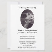 Gebed voor mensen die alleen wonen kaart (Achterkant)