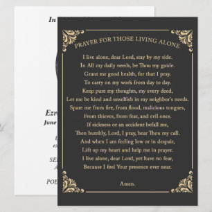 Gebed voor mensen die alleen wonen kaart